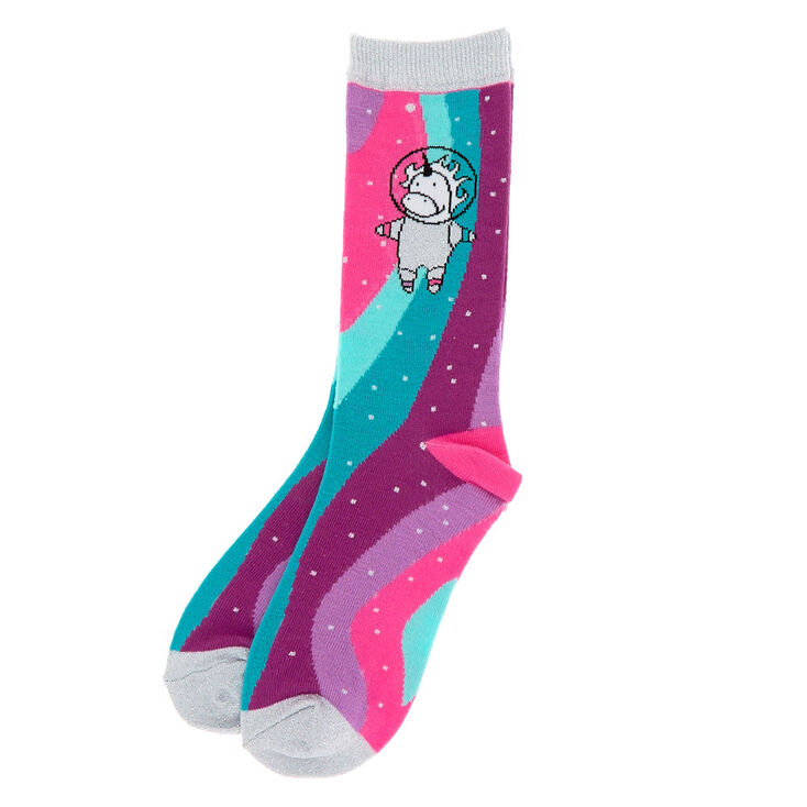 Unicorn Astronaut Crew Socks,