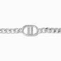 Silver-tone Crystal Pop Top Chain Bracelet ,