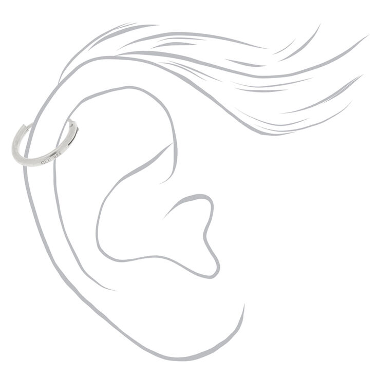 Sterling Silver Cartilage 10mm Hoop Earring,