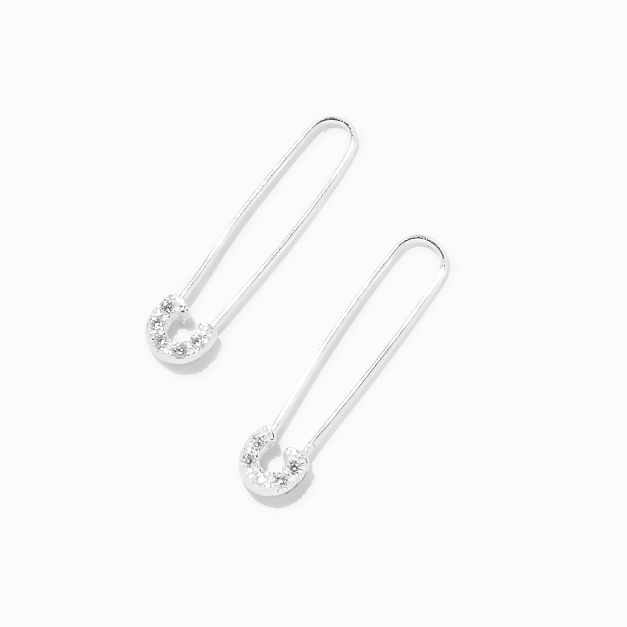 Pin shop earrings silver