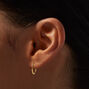 Gold Titanium 12MM Endless Hoop Earrings,