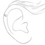 Silver Criss-Cross Embellished Ear Cuff,