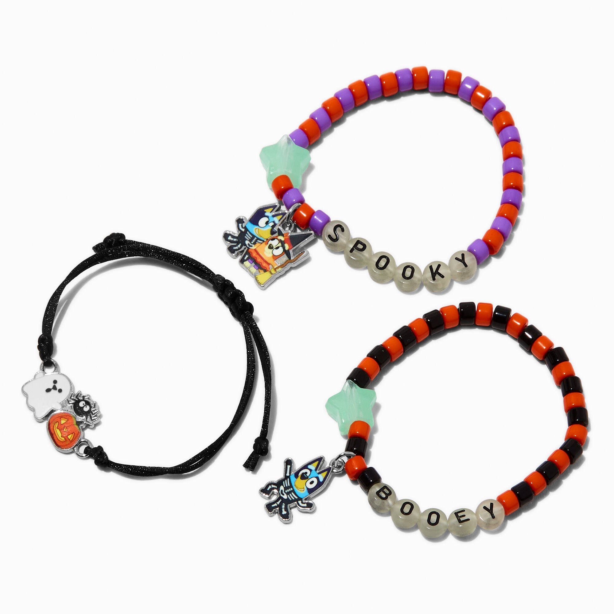 Bluey Halloween Glow in the Dark Bracelet Set - 3 Pack,
