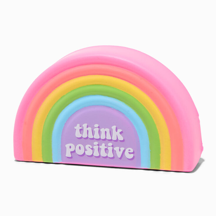 Boule anti-stress arc-en-ciel Think Positive,