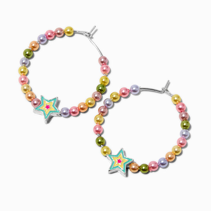 Cr&eacute;oles &eacute;toile perl&eacute;es arc-en-ciel,