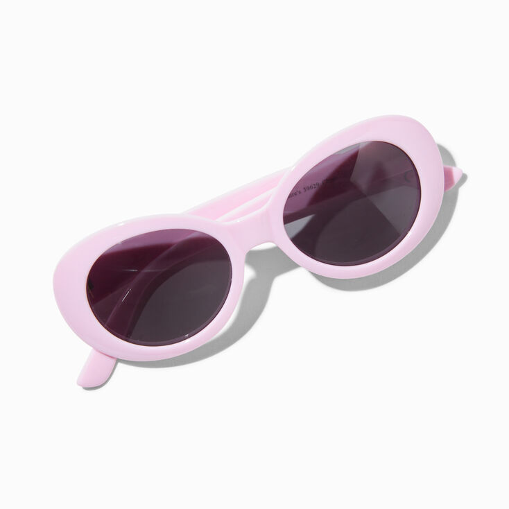 Chunky Blush Pink Mod Sunglasses,