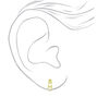 Metallic Zipper Stud Earrings - 6 Pack,