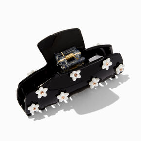 Black Mini Cream Daisy Hair Claw,