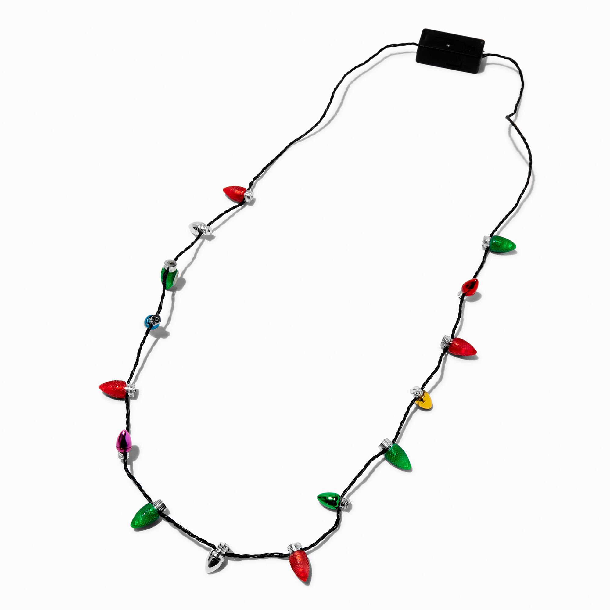 Christmas light top bulb necklace