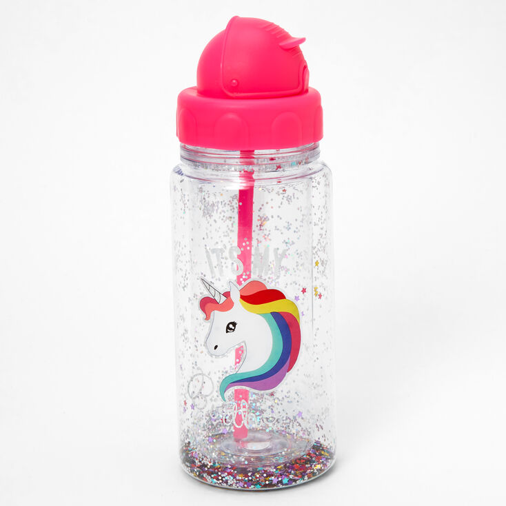 Claire&#39;s Club Birthday Unicorn Water Bottle - Pink,