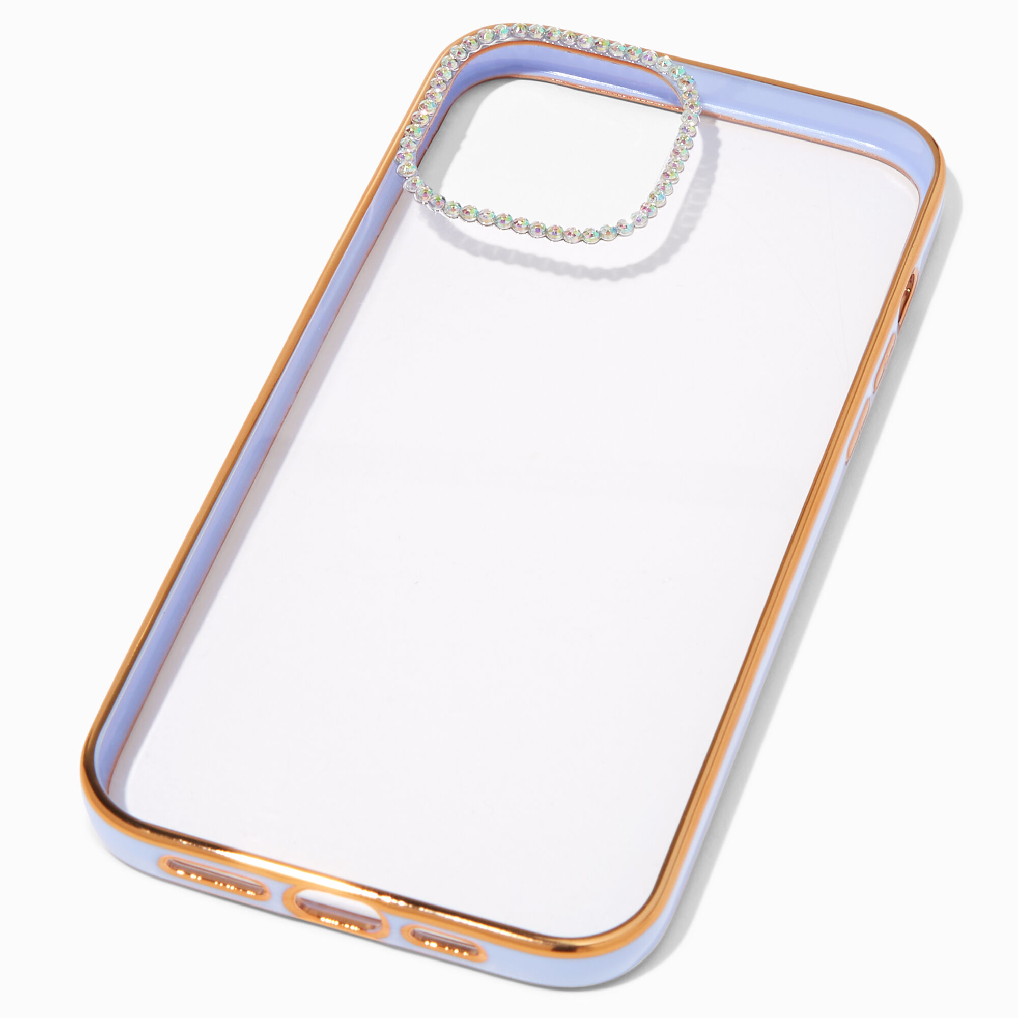 Embellished Clear/Lavender Phone Case - Fits iPhone® 12 Pro Max,