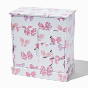 Pink Bow Tall Jewellery Box,