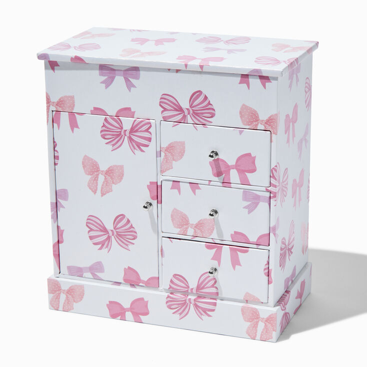Pink Bow Tall Jewellery Box,