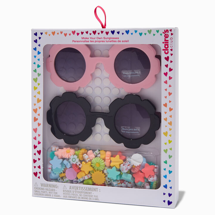 Claire&#39;s Club Do-It-Yourself Pink &amp; Black Sunglasses Kit - 2 Pack,