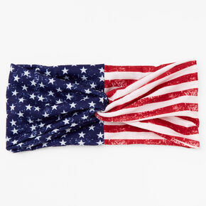 Patriotic American Flag Twisted Headwrap,
