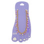 Pink &amp; White Double Layer Beaded Anklet,