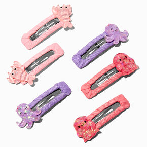Claire&#39;s Club Wrapped Sea Life Snap Hair Clips - 6 Pack,
