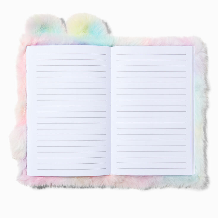 Furry Pink Bunny Lined Notebook,