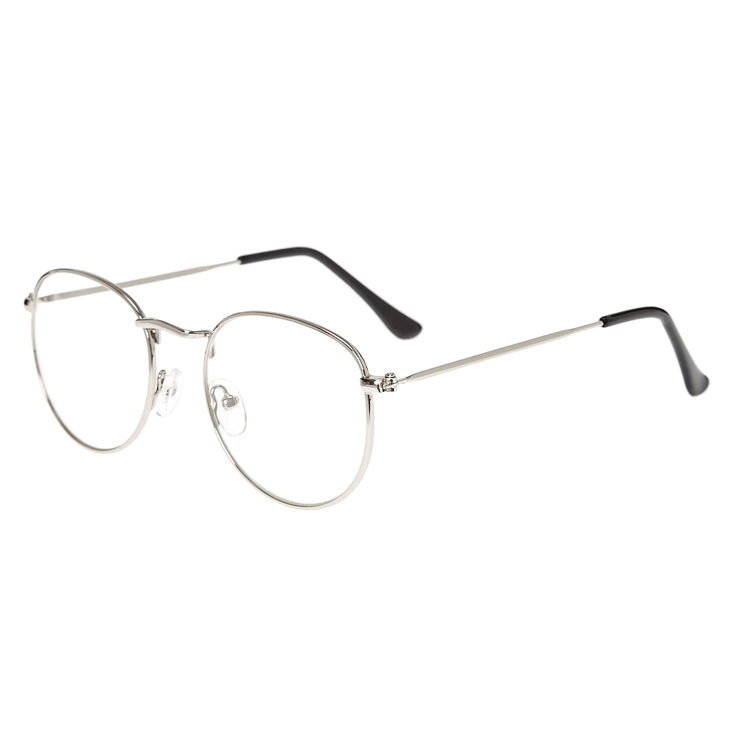 Silver Round Clear Lens Frames,