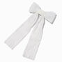 White Lace Hair Bow Clip,