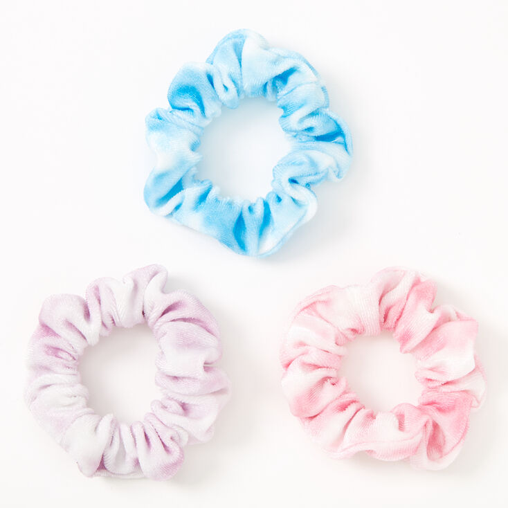 Claire&#39;s Club Small Velvet Tie Dye Hair Scrunchies - 3 Pack,