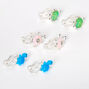 Silver Turtle Mix Clip On Stud Earrings - 3 Pack,