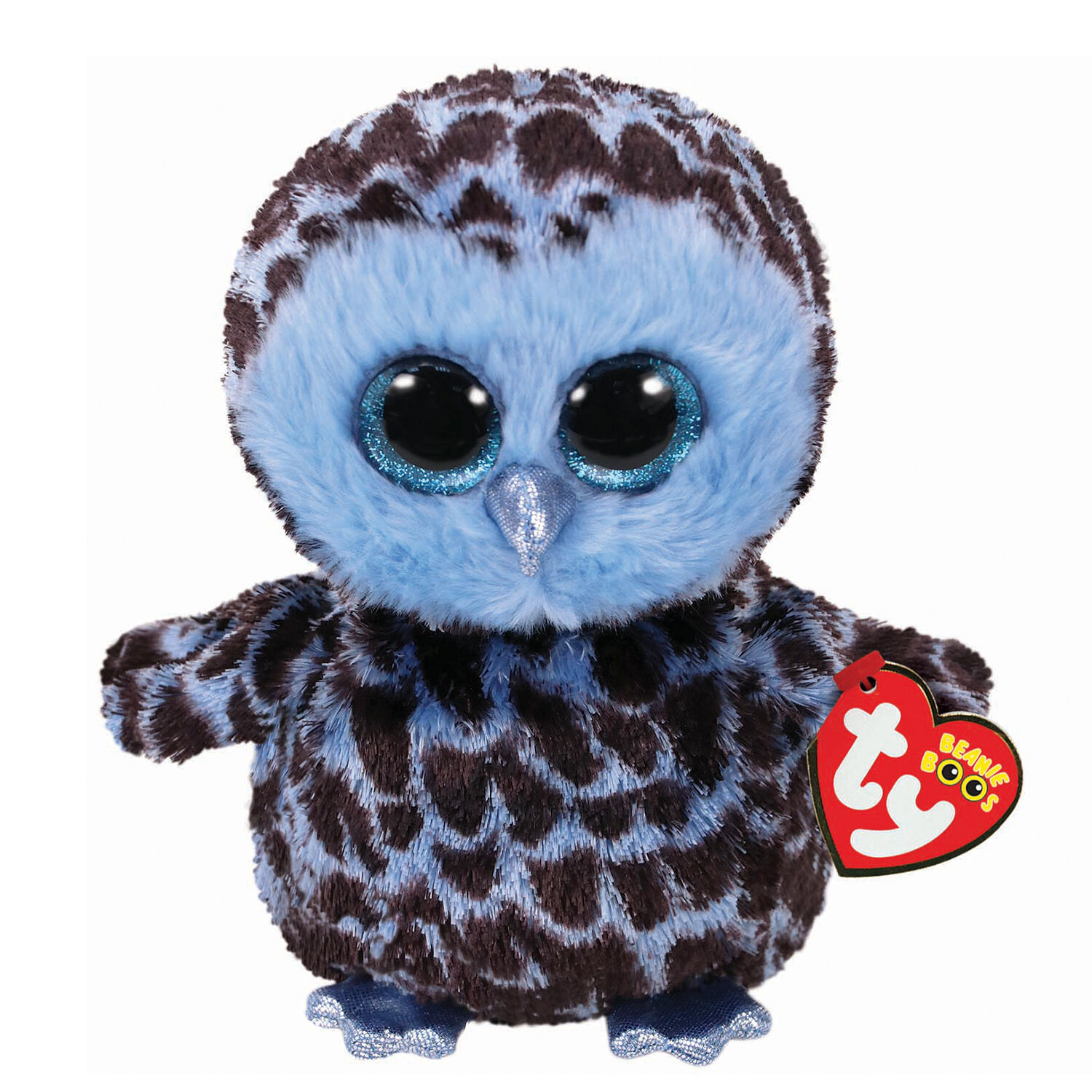 Peluche de taille moyenne TY Beanie Boo Yago la chouette,