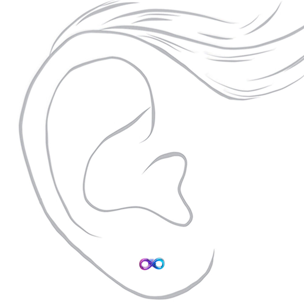Ombre Infinity Stud Earrings - Purple,