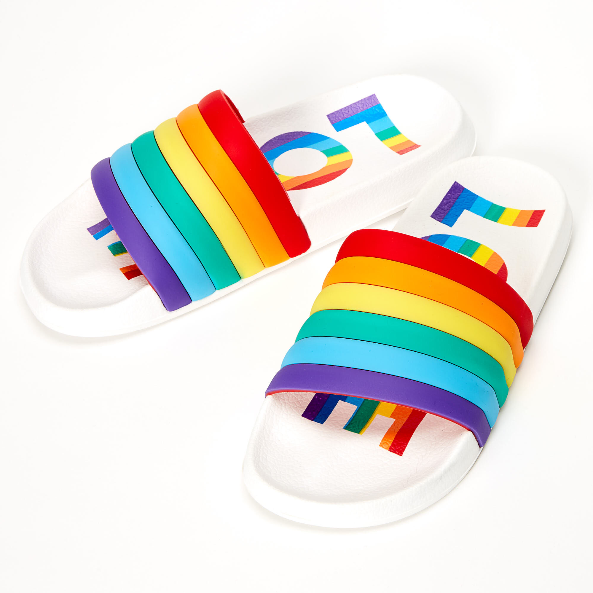 Rainbow Love Slide Sandals