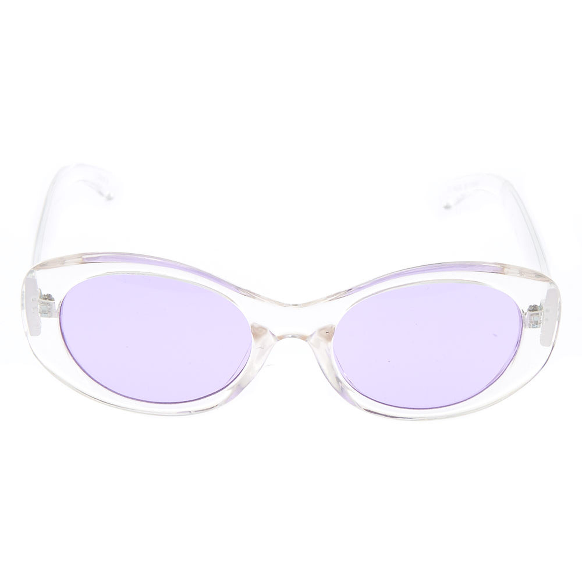 Round Mod Sunglasses - Clear | Claire's US