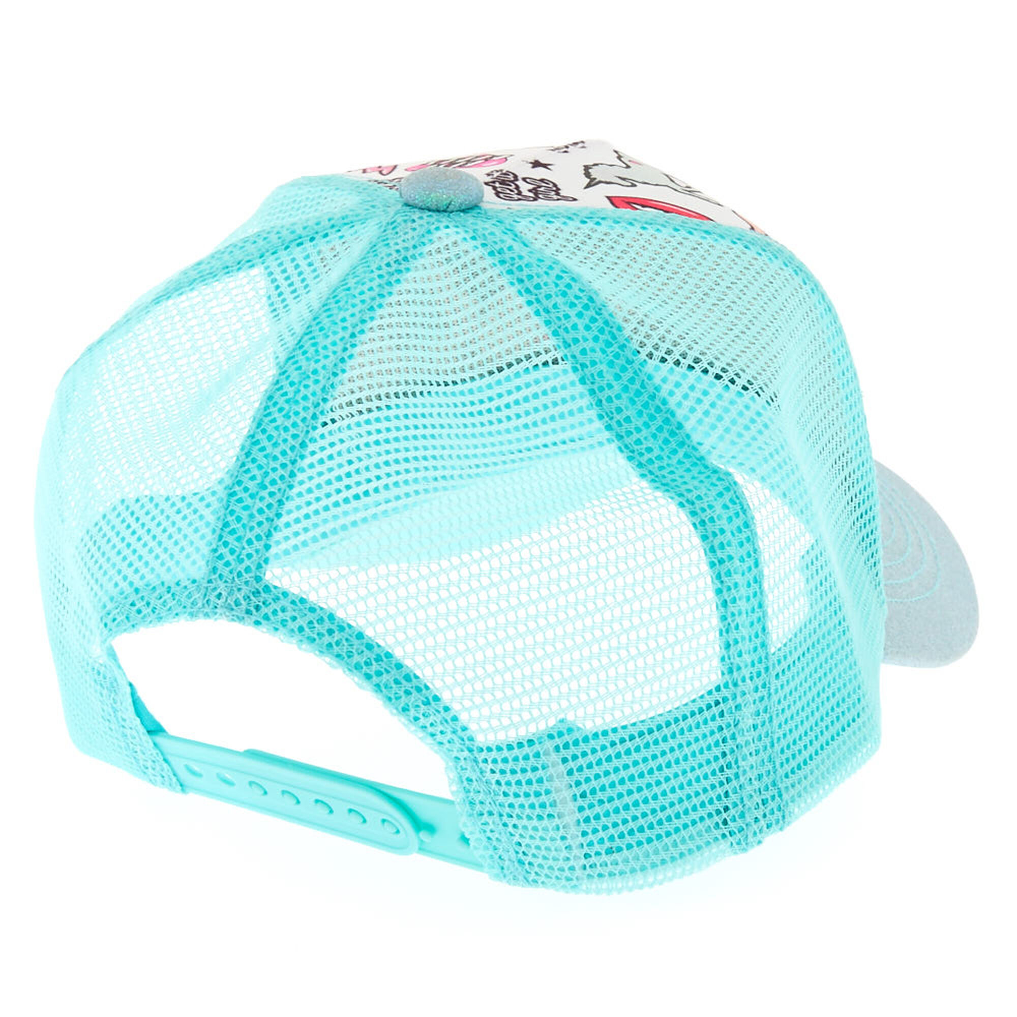 Mint Unicorn Power Trucker Hat Claire S
