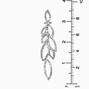 Pendantes lin&eacute;aires 9&nbsp;cm feuilles de strass,
