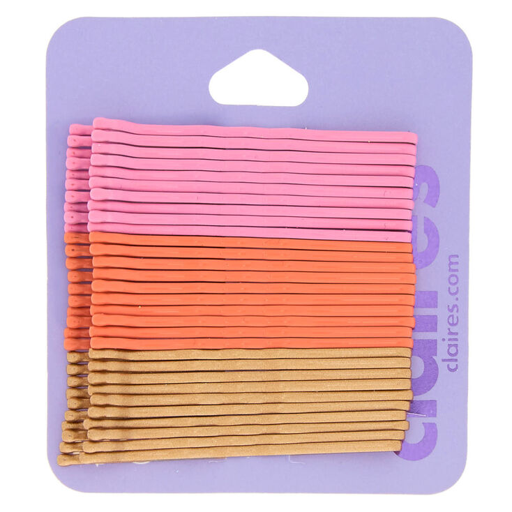 Sunset Blend Bobby Pins Orange 30 Pack Claire S Us