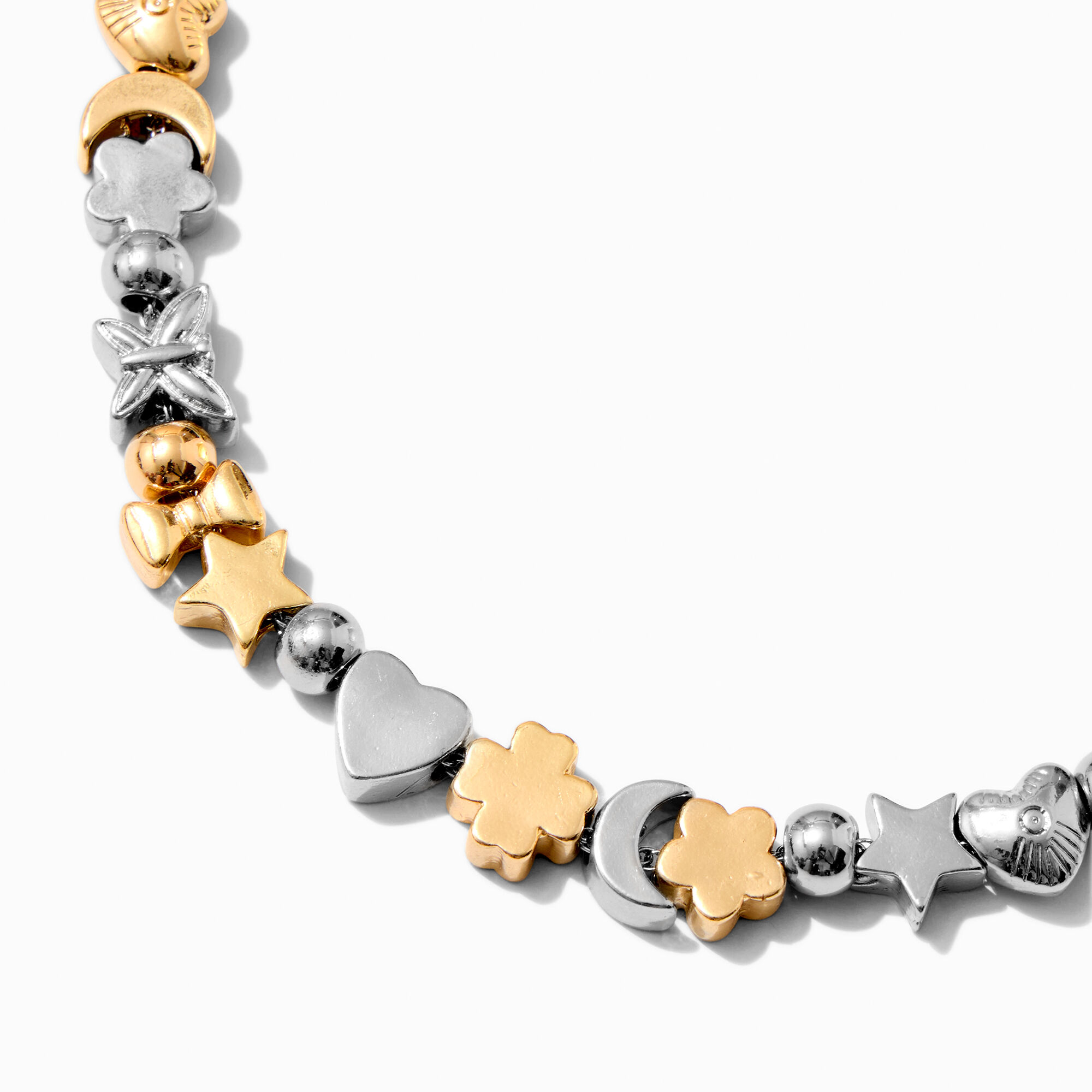 Mixed Metal Charm Necklace,