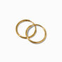 Gold Titanium 12MM Endless Hoop Earrings,