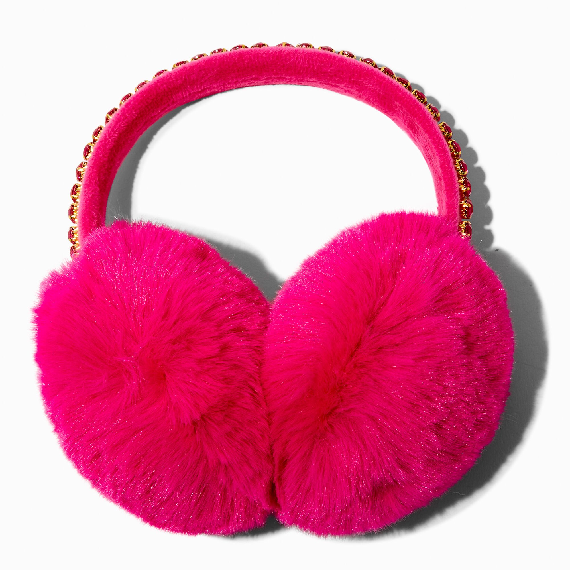 View Claires Hot Furry Earmuffs Pink information