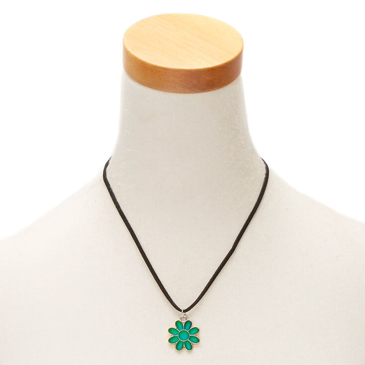Mood Flower Pendant Necklace,