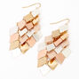 Mixed Metal Diamond Chandelier 3&quot; Drop Earrings,