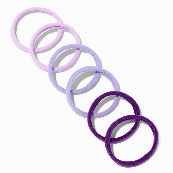 Mixed Purples Rolled Hair Ties - 10 Pack,