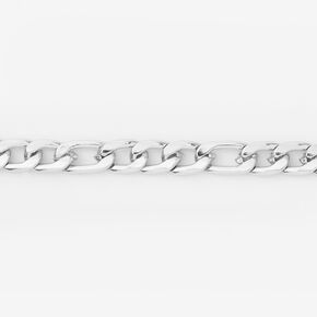 Silver-tone Paperclip Link Figaro Chain Bracelet,