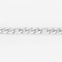 Silver-tone Paperclip Link Figaro Chain Bracelet,