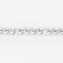 Silver Paperclip Link Figaro Chain Bracelet,