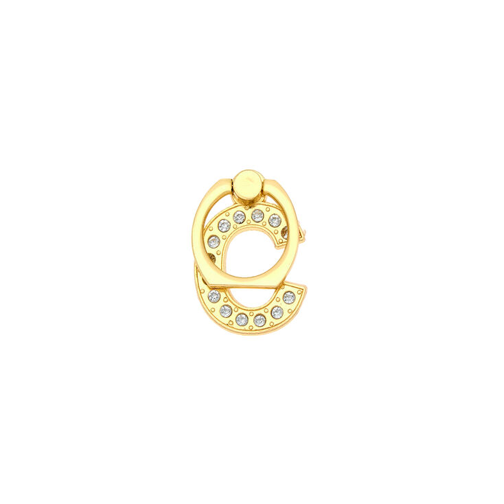 Claire's Support anneau couleur doré à initiale – C