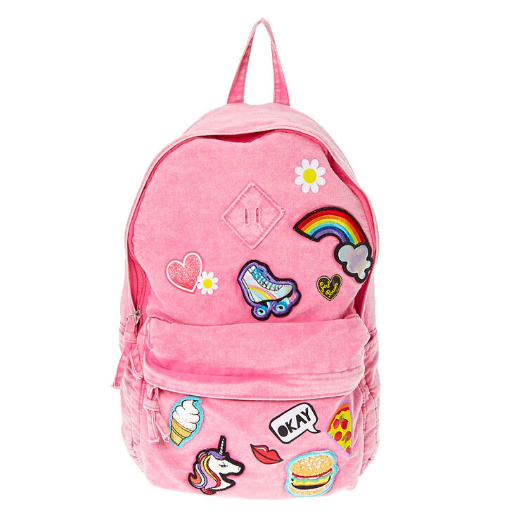 Pink Emoji Sticker Backpack | Claire's US