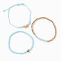 December Birthstone Beaded Stretch Bracelets - 3 Pack,