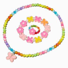 Claire&#39;s Club Butterfly Disc Beaded Jewelry Set - 3 Pack,