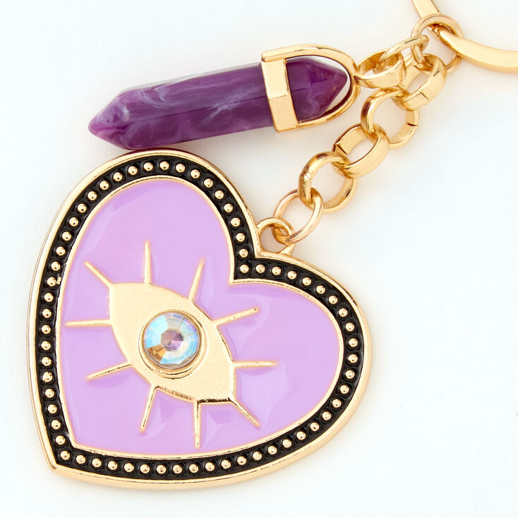 Gold Mystical Geml Evil Eye Keychain,