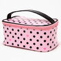 Polka Dot Hearts Makeup Bag - Pink,