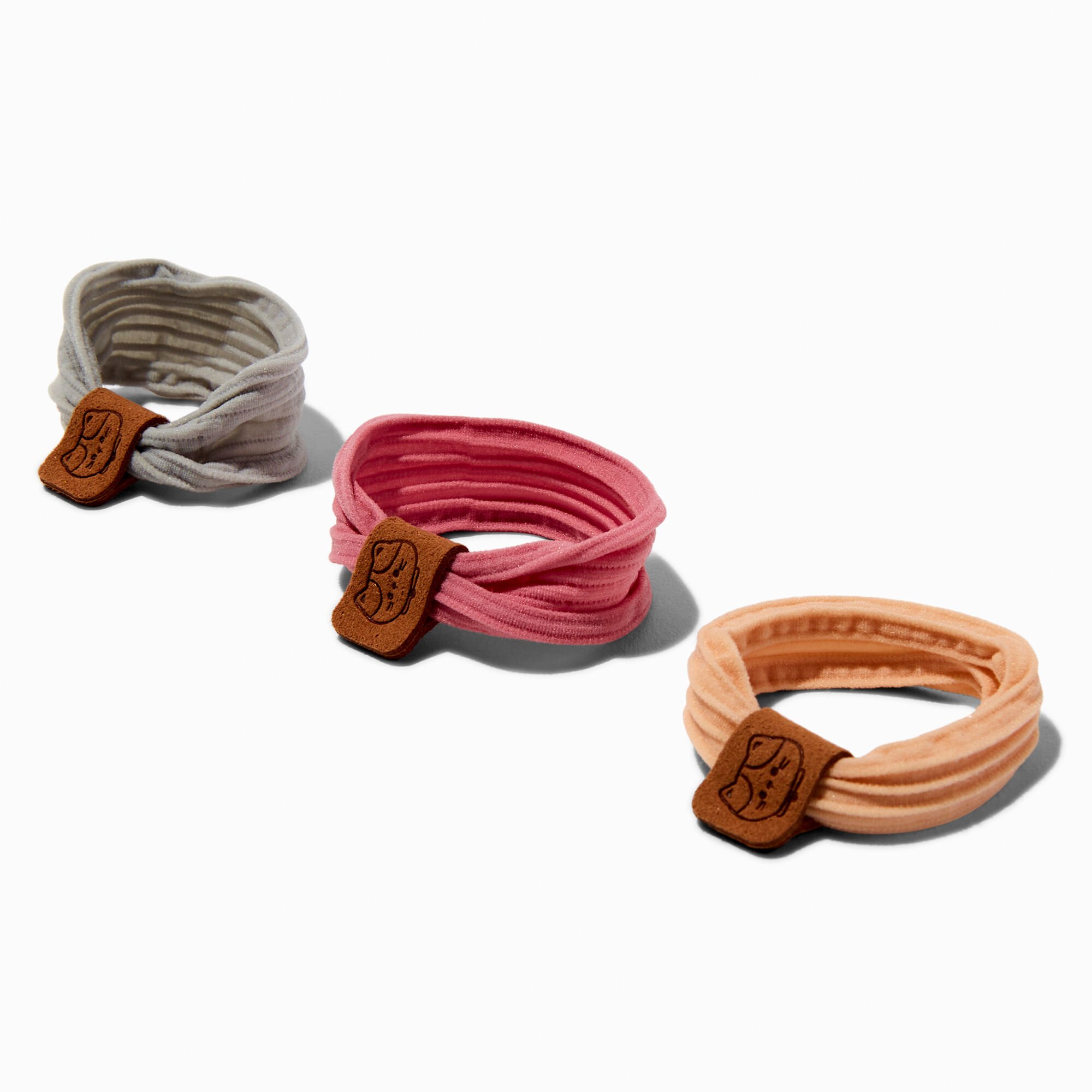 Claire's Club Fall Cat Ruched Hair Ties - 6 Pack,