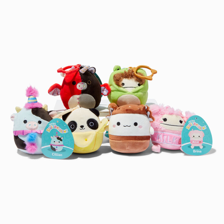 Squishmallows&trade; 3.5&quot; Monster Assorted Plush Bag Clip - Styles Vary,